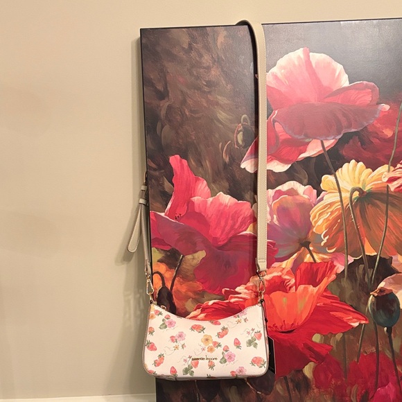 NWT Nanette Lepore Floral Shoulder Bag - Cream and Pink adorable 🥰 - Picture 5 of 15